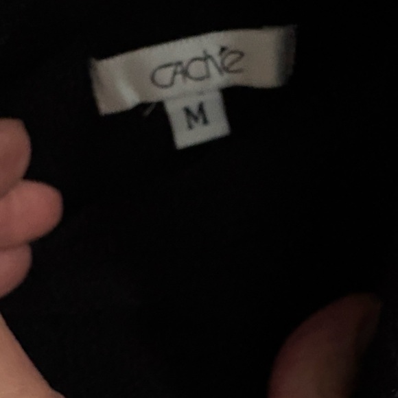 Women’s Cache Ruffled Black Turtleneck Sweater - Picture 7 of 7